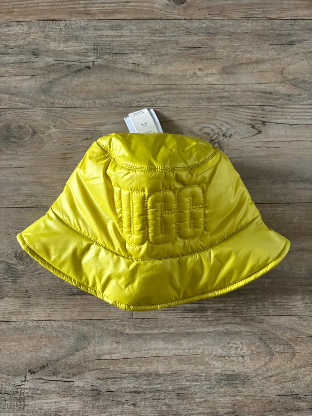 NWT UGG AW Quilted Bucket Hat In Yellow